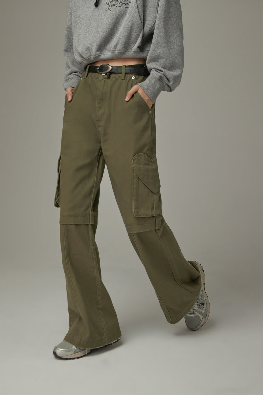 CHUU Bootcut Cargo Pocket Pants