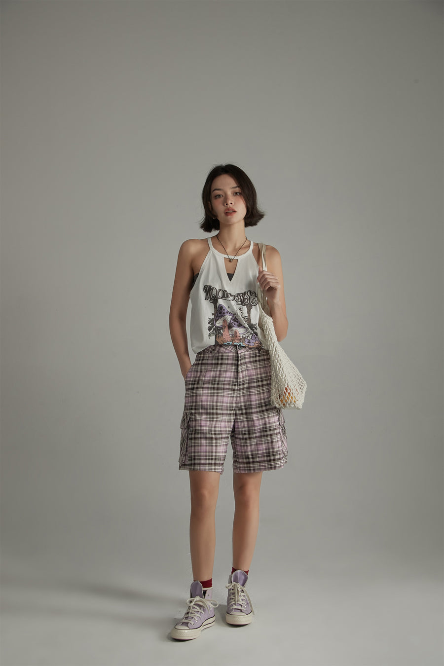 CHUU Retro Checked Color Loosefit Daily Shorts