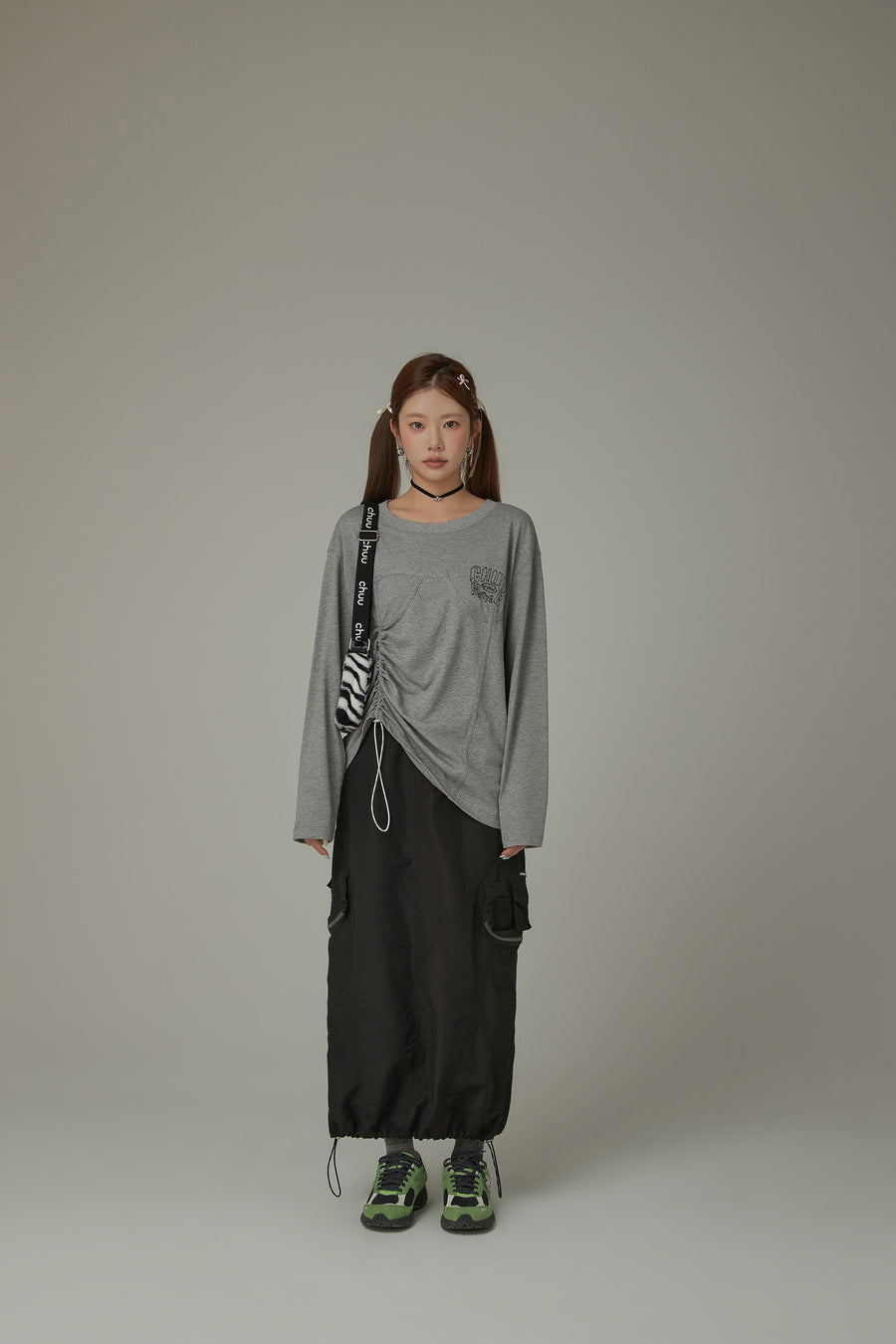 CHUU Drawstring Loosefit Long Sleeve T-Shirt