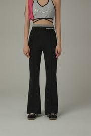 Waist Slit Casual Bootcut Pants