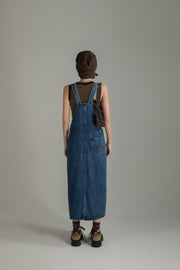 Denim Overalls Long Dress