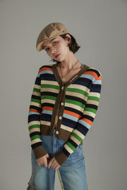 Striped Knit Cardigan