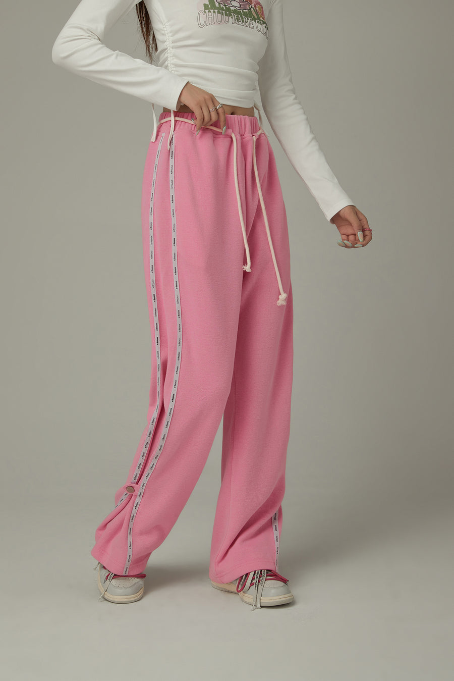 CHUU String Wide Sporty Pants