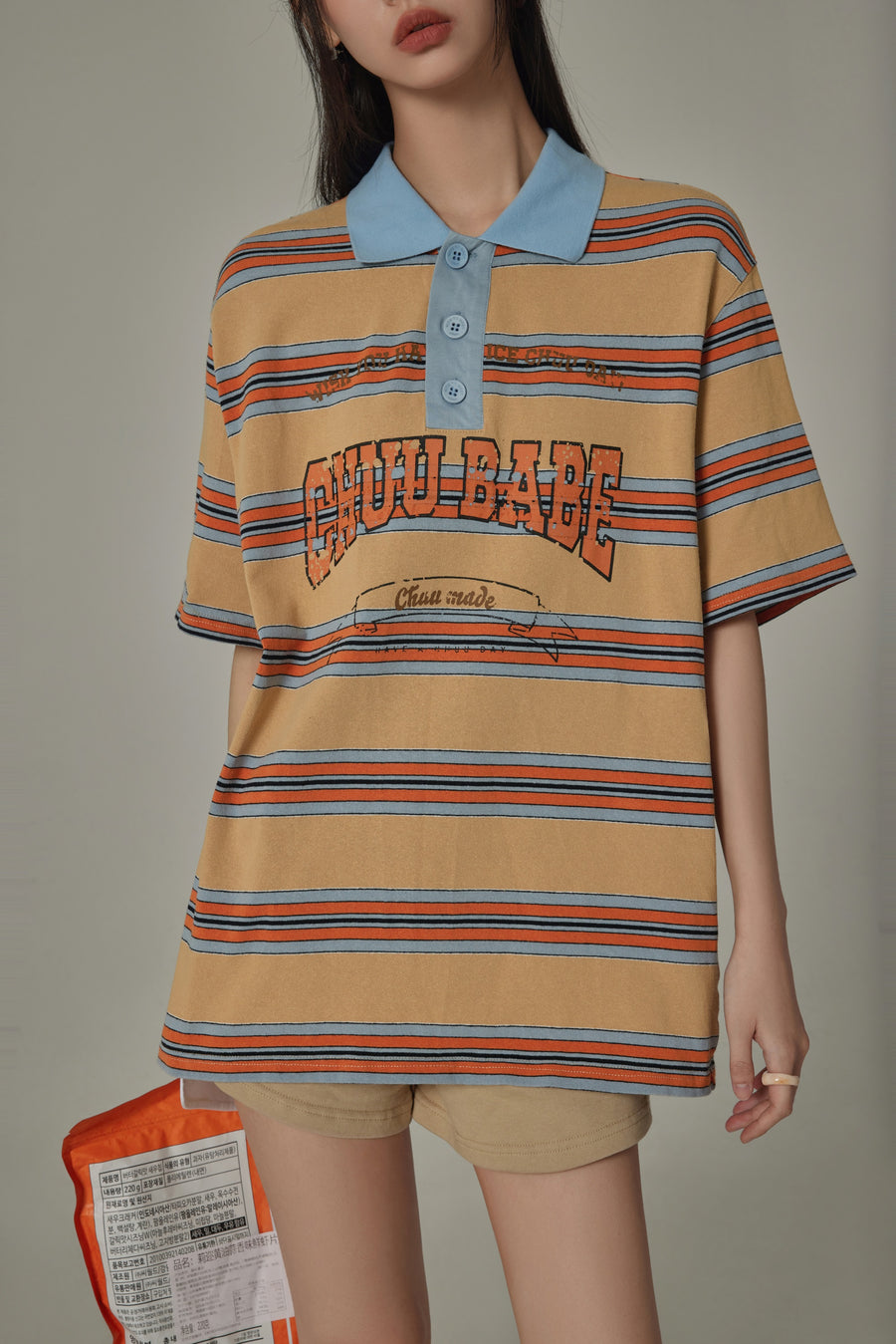 CHUU Multi-Color Chuu Babe Striped T-Shirt