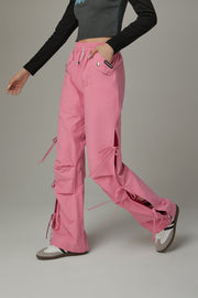 Size Ribbon Color Wide Pants