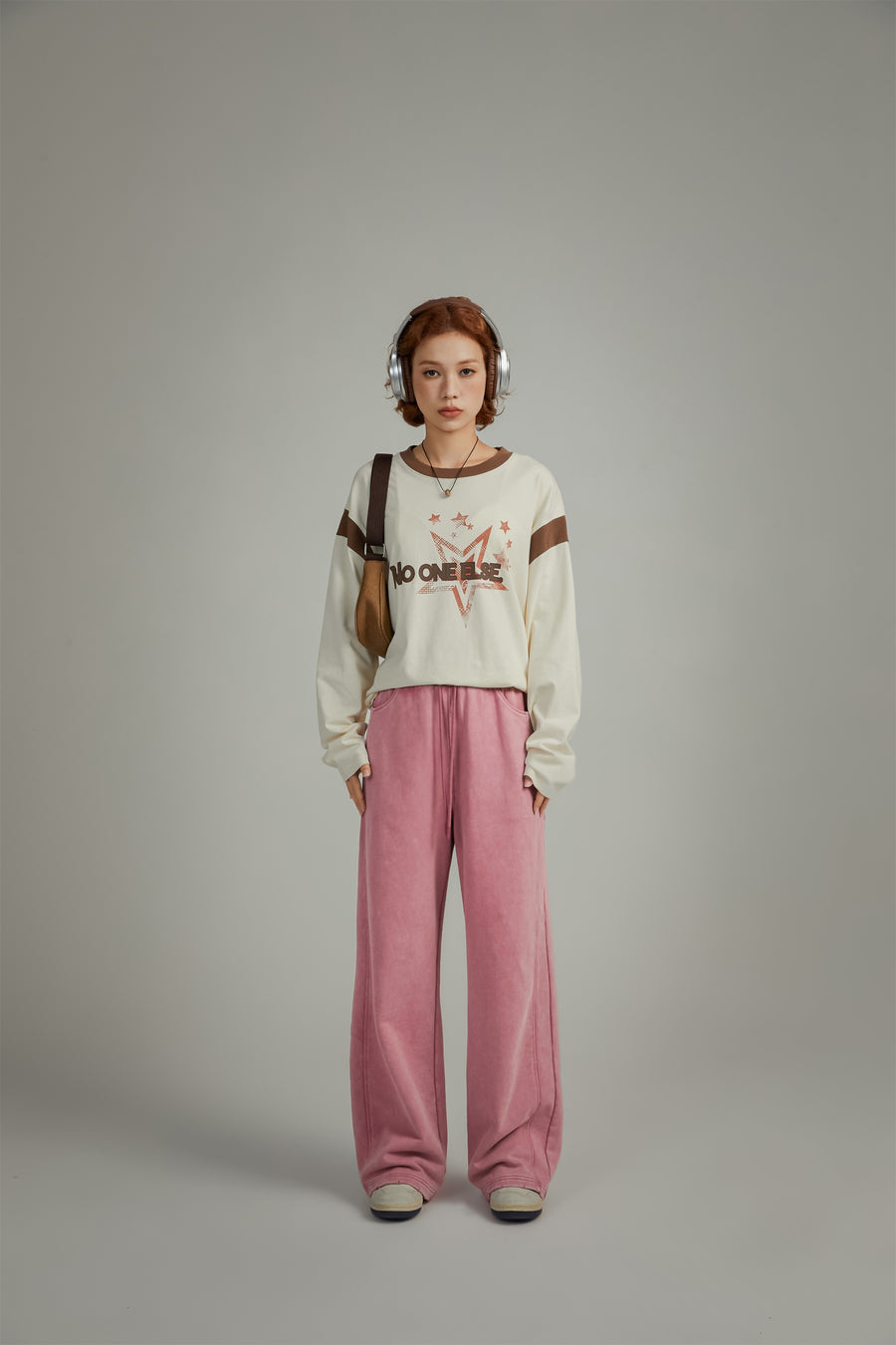 CHUU Simple Wide Casual String Pants