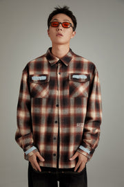 Distressed Checked Boxy Shirt