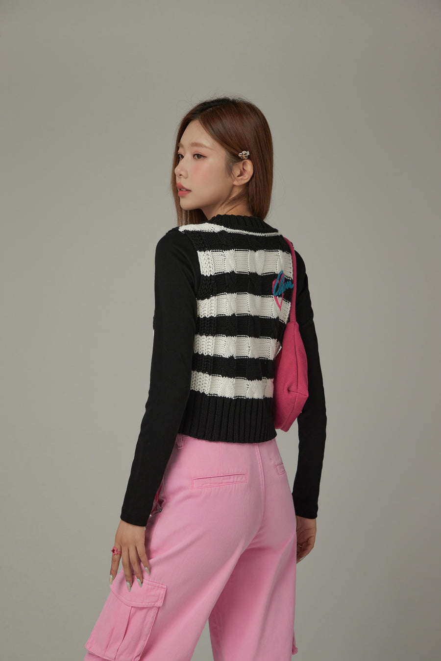 CHUU Big Button Knit Vest