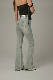 Color Semi Bootcut Jeans