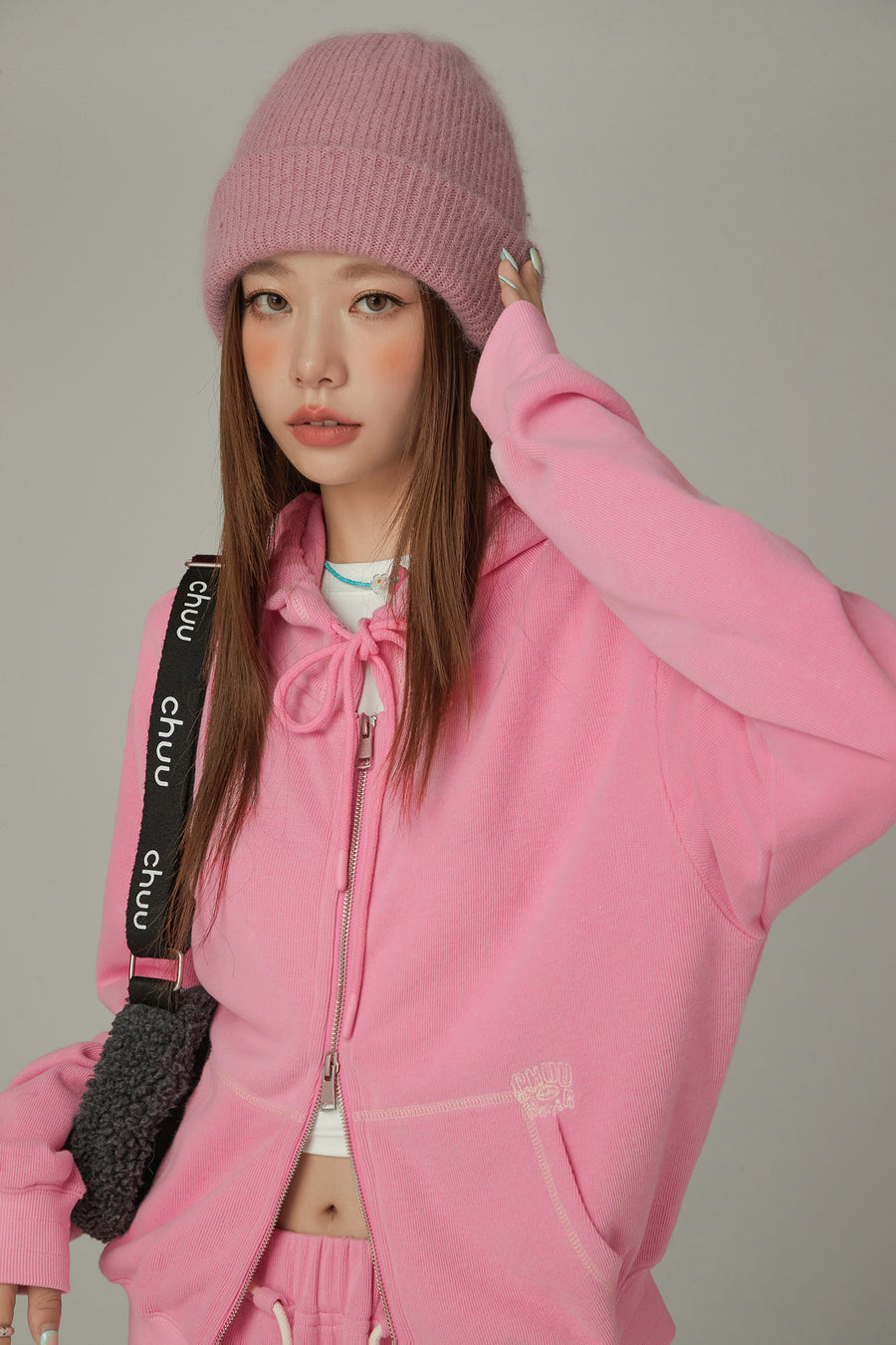 CHUU Loose Fit Hooded Zip-Up