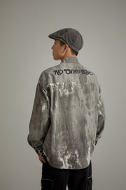 Grayscale Printed Loose Fit Shirt