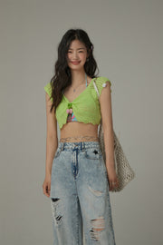 Cherry Point Summer Knit Bustier Top