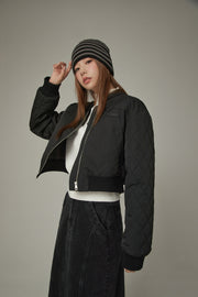 Loose Fit Varsity Qualited Sleeve Jacket