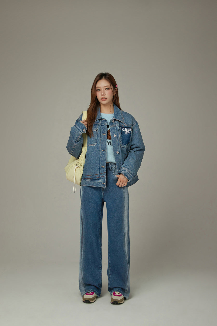 CHUU Logo Denim Loose Fit Jacket