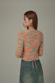 Rainbow Crop Knit Sweater