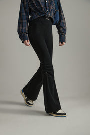 Shirring String Bootcut Pants