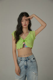 Cherry Point Summer Knit Bustier Top