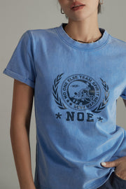 Noe Vintage Team Spirit Printed Short Sleeve T-Shirt