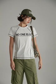 Noe Lettering Stitch Point Short Sleeve T-Shirt