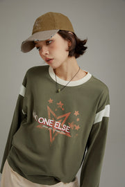 Logo Star Color Long Sleeve T-Shirt