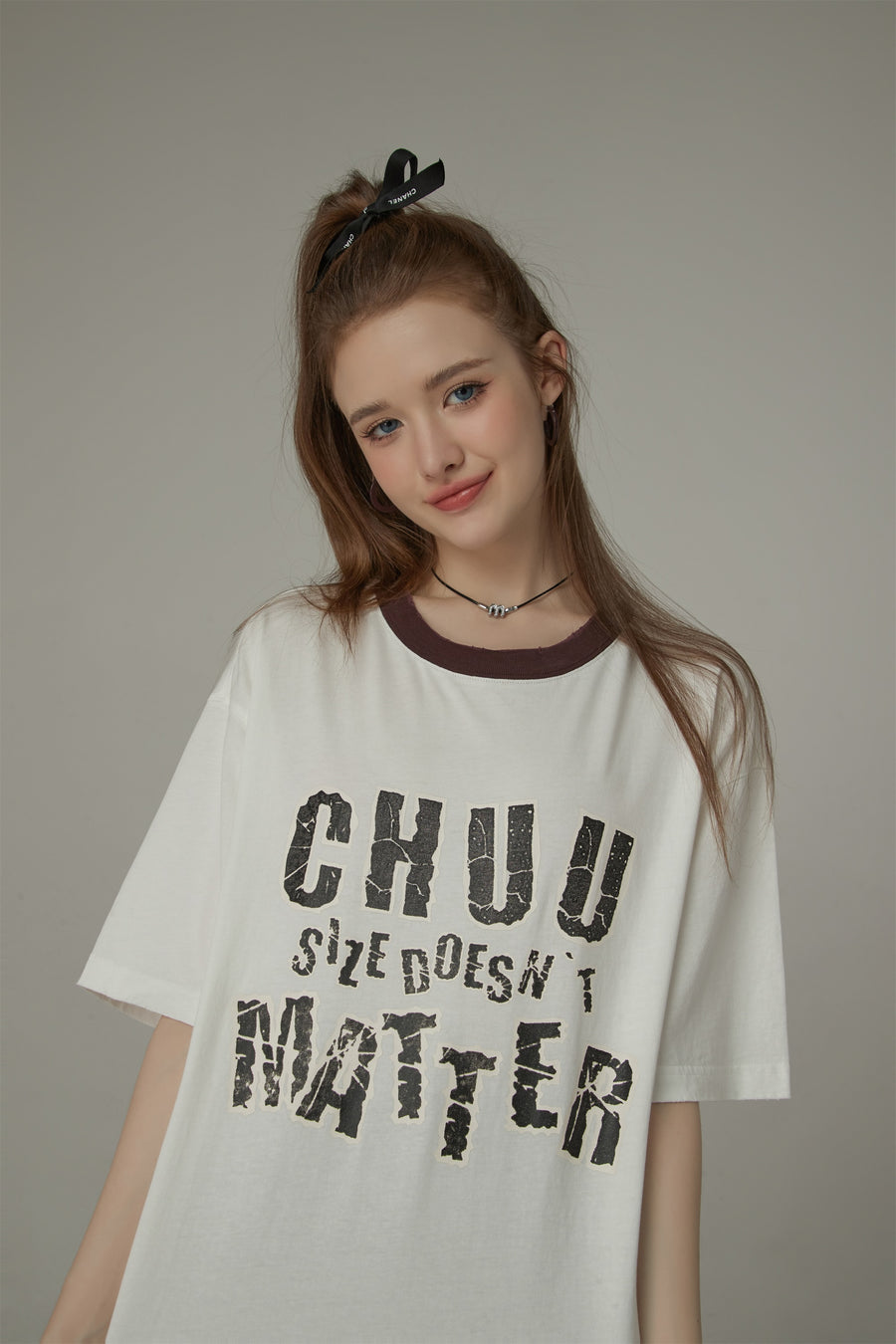 CHUU Chuu Size Doesnt Matter Boxy Cotton Short Sleeve T-Shirt