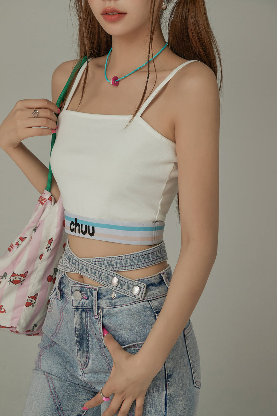 CHUU Color Basic Sleeveless Cropped Cami Top