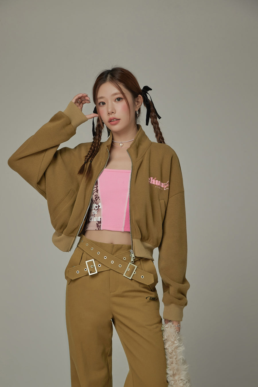 CHUU Sporty Loose Fit Zip-Up