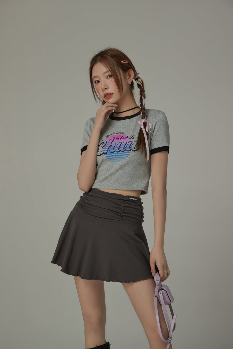 CHUU Color Combination Hot And Chill Line T-Shirt