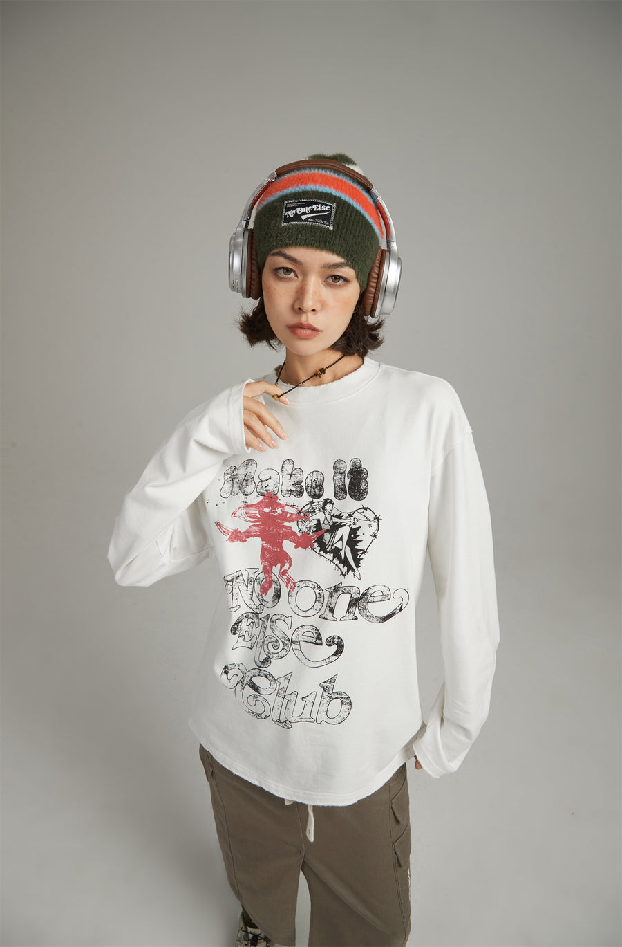 CHUU Logo Character Printed Boxy T-Shirt