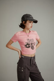 Vintage Color Crop T-Shirt