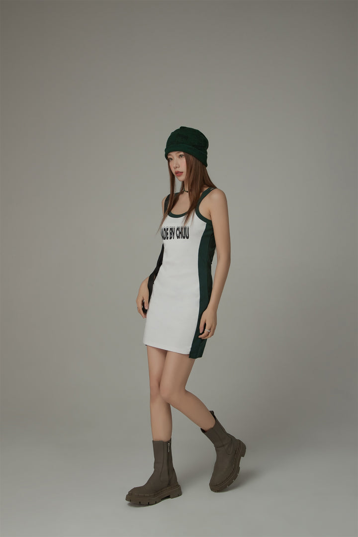 Made By Chuu Colorblocked Sleeveless Mini Dress