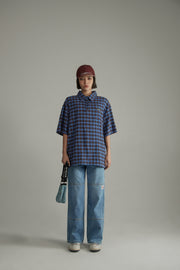 Retro Checked Loose Fit Shirt