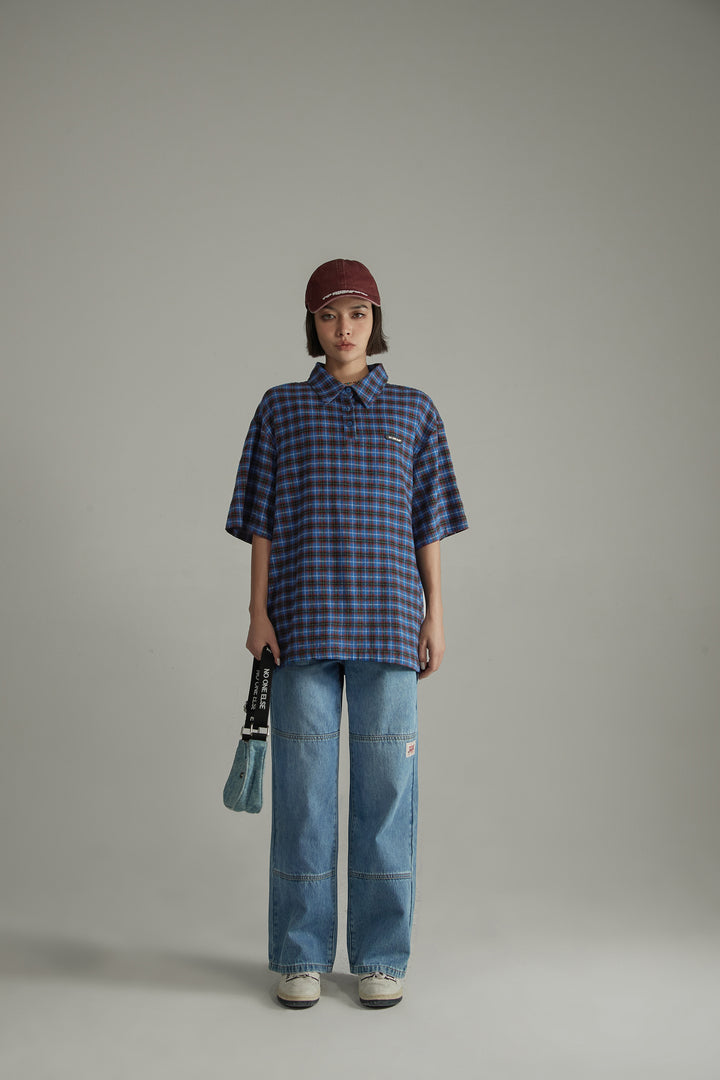 Retro Checked Loose Fit Shirt