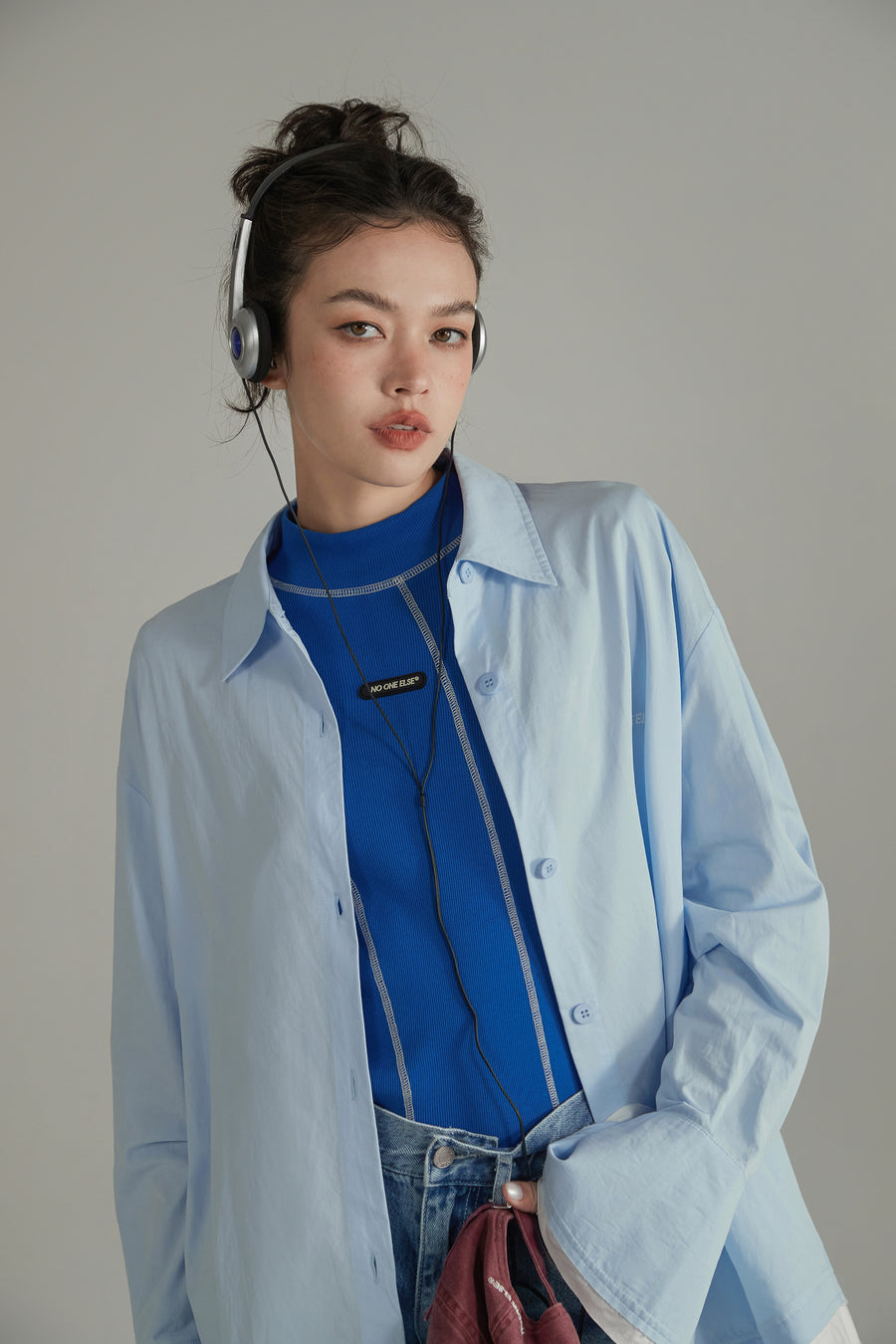 CHUU Color Matching Loose Fit Shirt