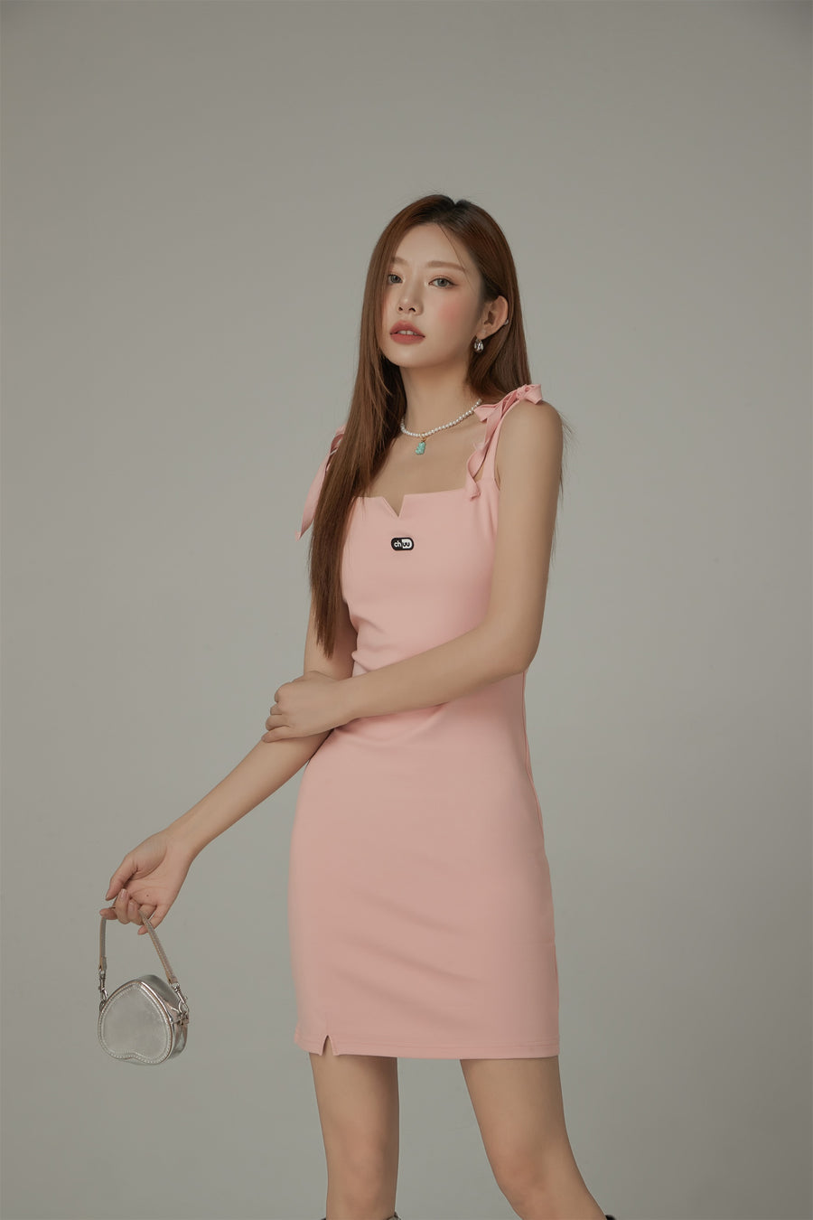 CHUU Ribbon Should Strap Slimfit Dress