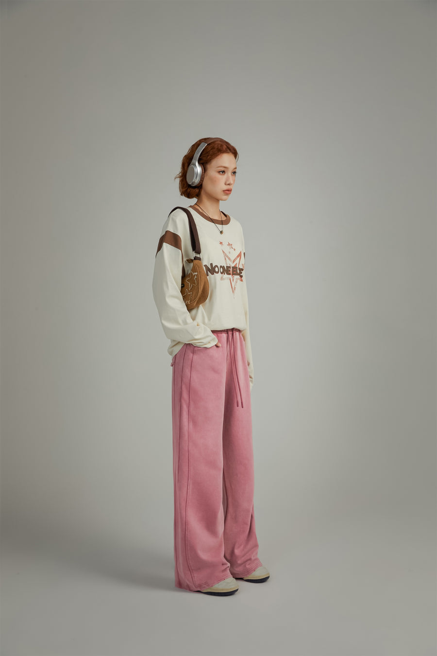 CHUU Simple Wide Casual String Pants