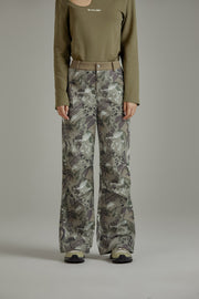 Forest Print Wide Pants