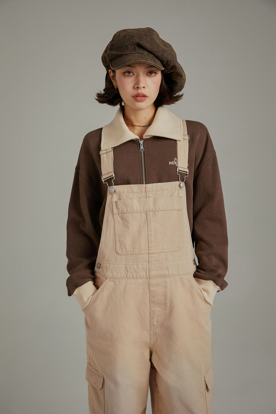 CHUU Simple Cargo Overall Pants