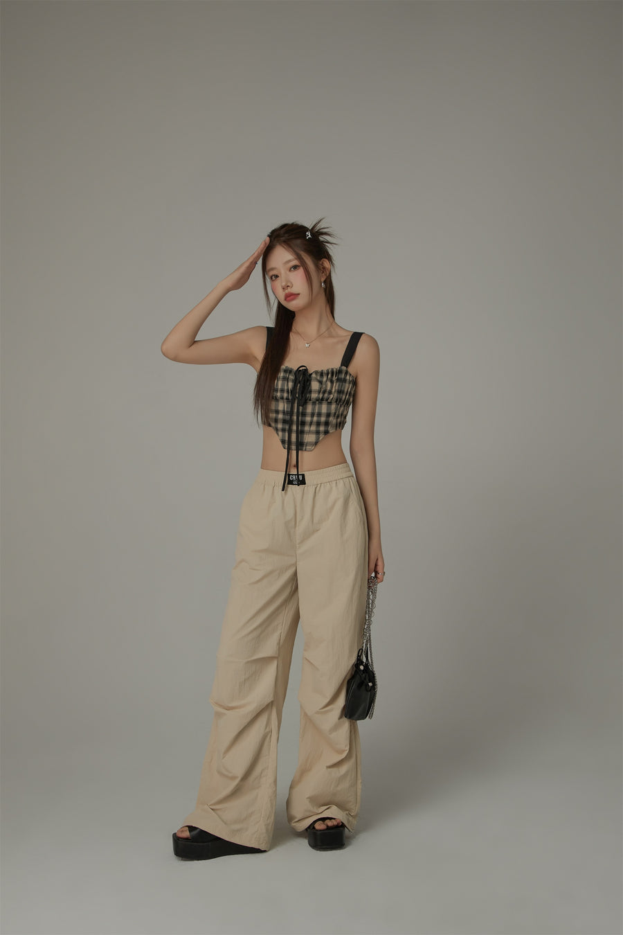 CHUU Loose Straight Wide Leg Casual Pants