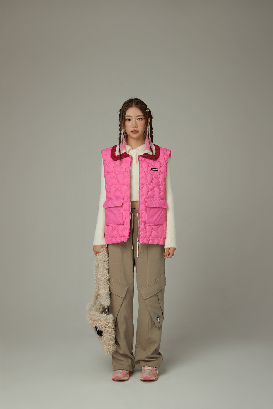 CHUU Quilted Padded Star Vest