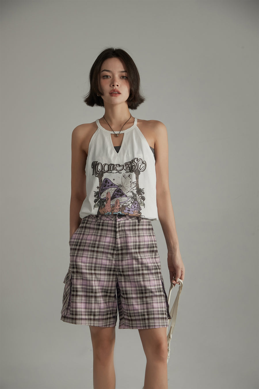 CHUU Retro Checked Color Loosefit Daily Shorts