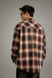 Distressed Checked Boxy Shirt