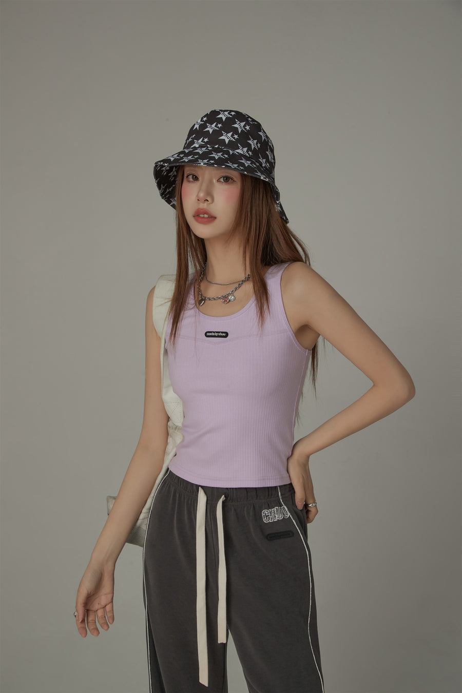 CHUU Ribbed Sleeveless Slim Top