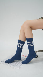 Color Lettering Basic High Socks