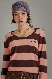 Color Stripe Knit Sweater