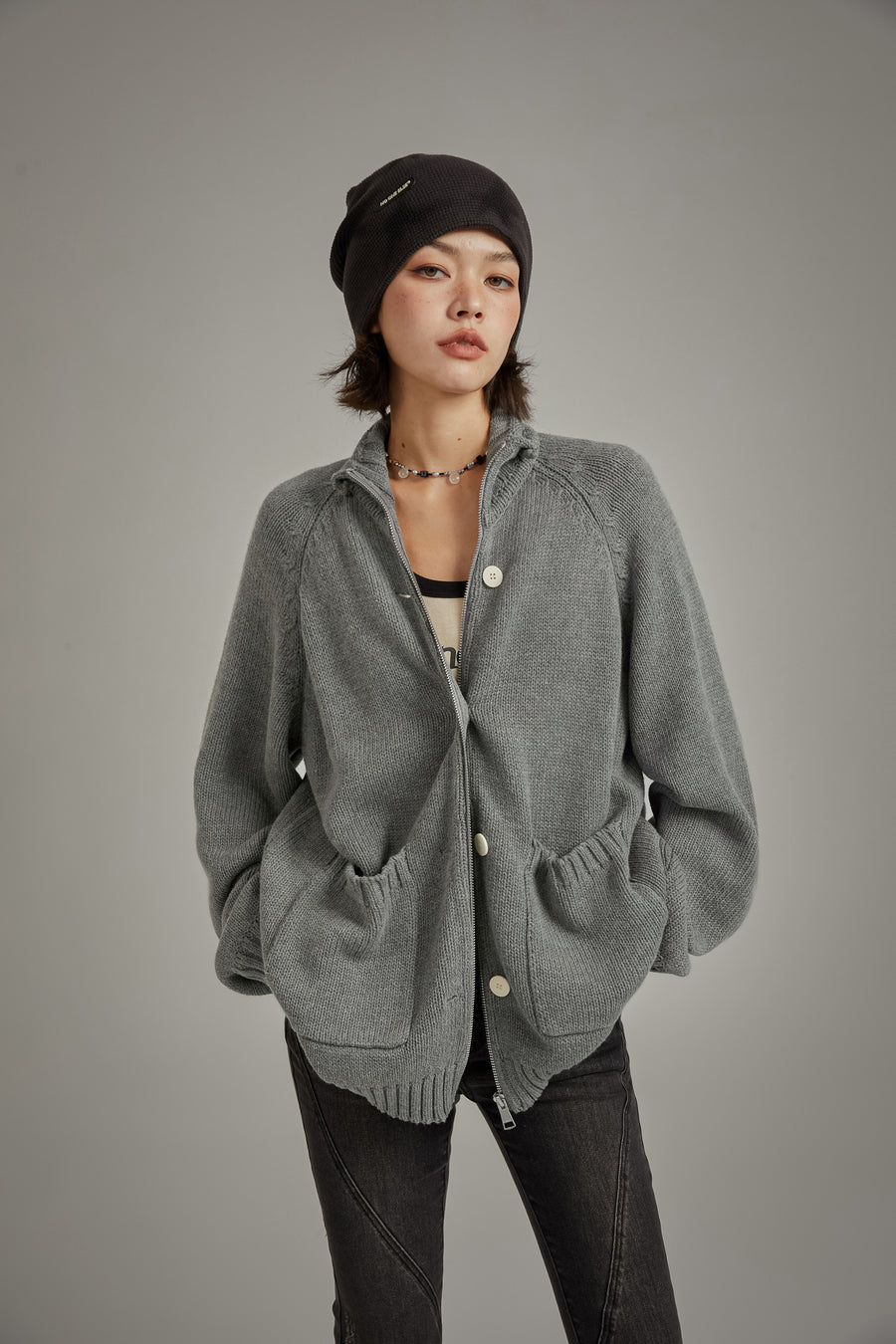 CHUU Two Way Loose Fit Cardigan