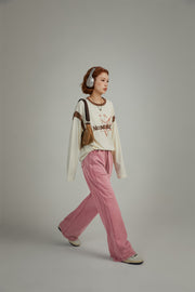 Simple Wide Casual String Pants