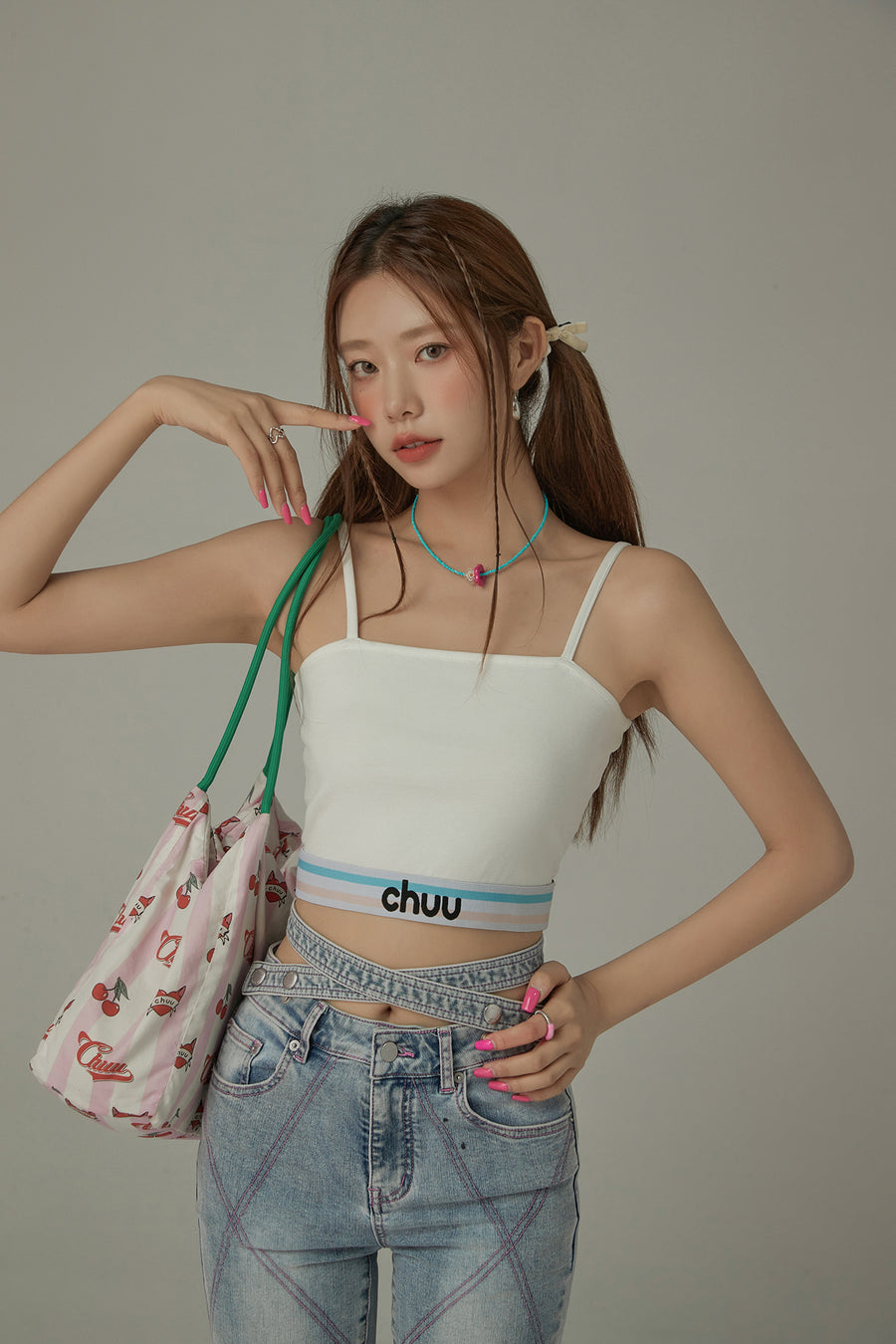 CHUU Color Basic Sleeveless Cropped Cami Top