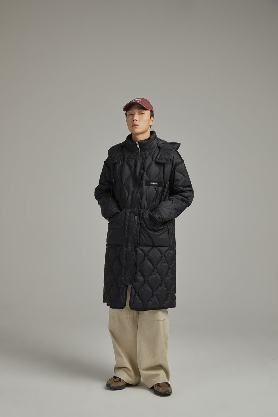 CHUU Hooded Quilted Padded Coat