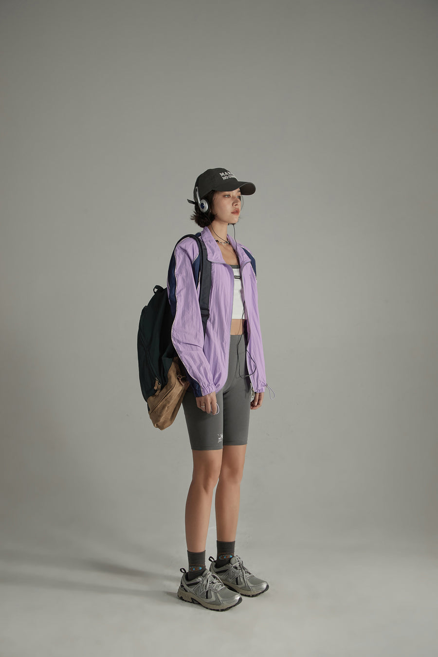 CHUU Colorblocked Boxy Sports Style Casual Drawstring Jacket